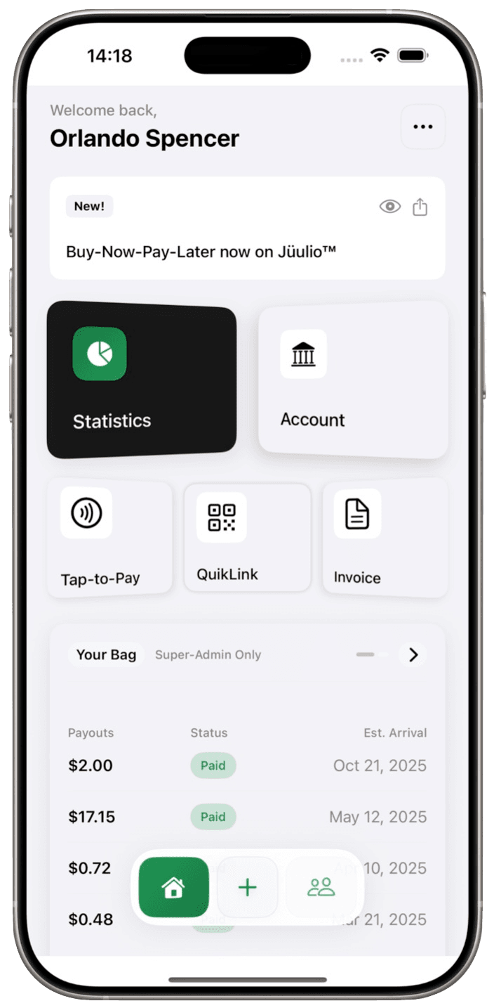 Juulio Go mobile payment flow